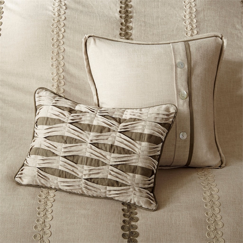 Madison Park Signature 9-Piece Cotton Chateau Comforter Set in Beige