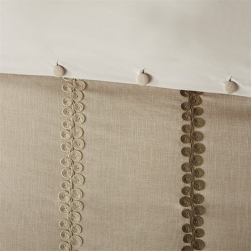 Madison Park Signature 9-Piece Cotton Chateau Comforter Set in Beige