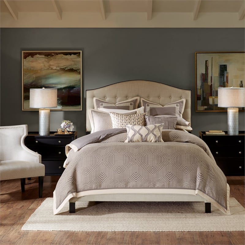 Madison Park Signature 8-Piece Polyester Jacquard Comforter Set in Brown