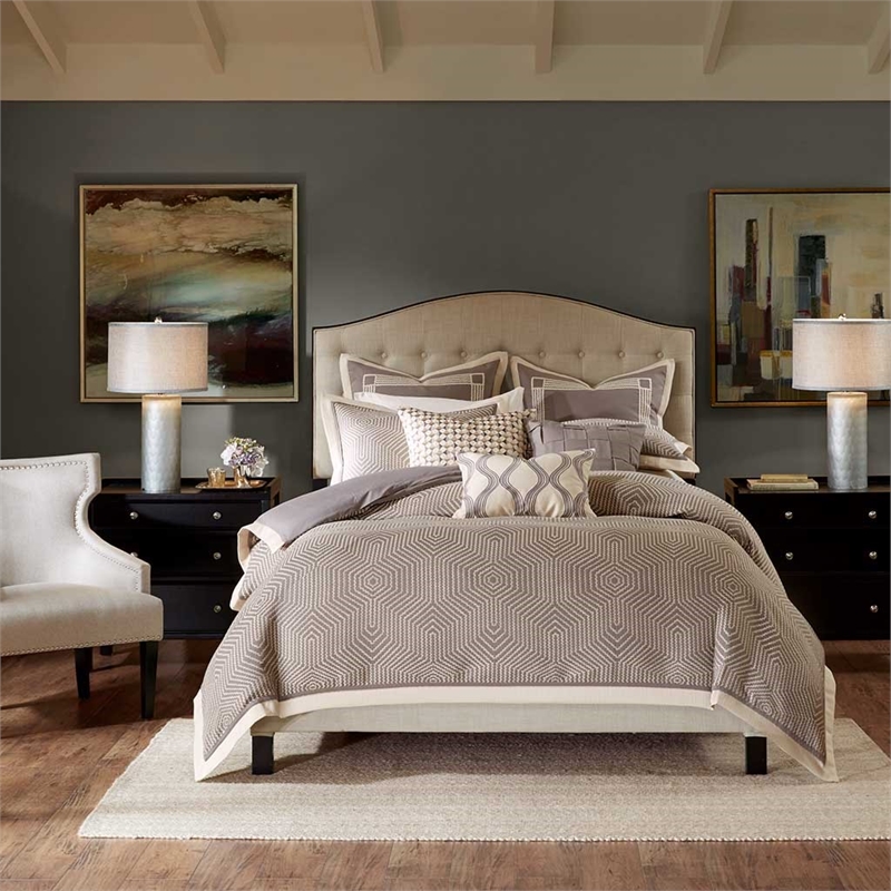 Madison Park Signature 8-Piece Polyester Jacquard Comforter Set in Brown