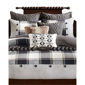 Madison Park Signature 9-Piece Cotton Urban Cabin Comforter Set in Brown
