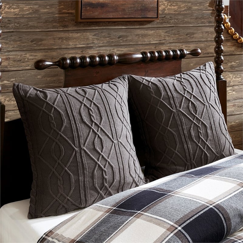 Madison Park Signature 9-Piece Cotton Urban Cabin Comforter Set in Brown
