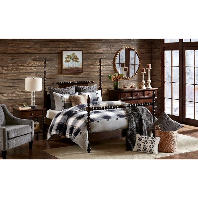 Madison Park Signature 9-Piece Cotton Urban Cabin Comforter Set in Brown