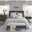 Madison Park Signature Essence 9-Piece Cotton Clip Jacquard Comforter Set - Gray