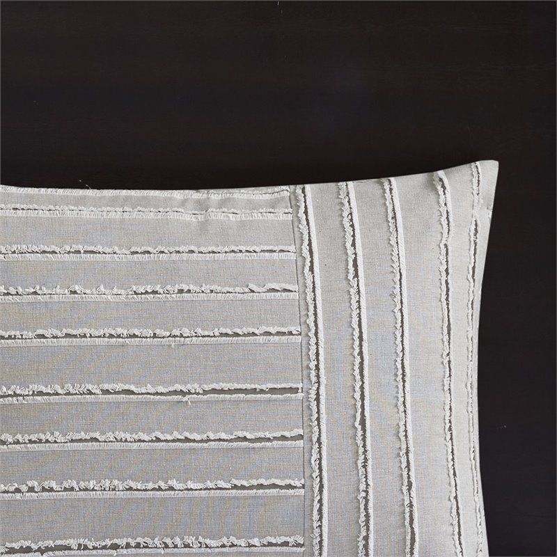 Madison Park Signature Essence 9-Piece Cotton Clip Jacquard Comforter Set - Gray
