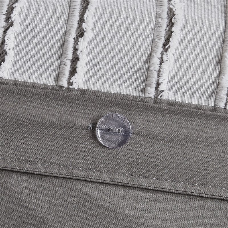 Madison Park Signature Essence 9-Piece Cotton Clip Jacquard Comforter Set - Gray