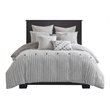 Madison Park Signature Essence 9-Piece Cotton Clip Jacquard Comforter Set - Gray