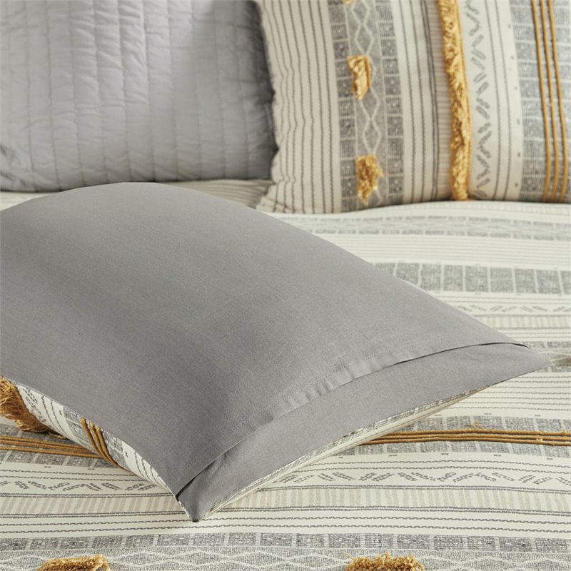 INK+IVY Cody 3-Piece Cotton Comforter Set w/ 2 Matching Shams in Gray