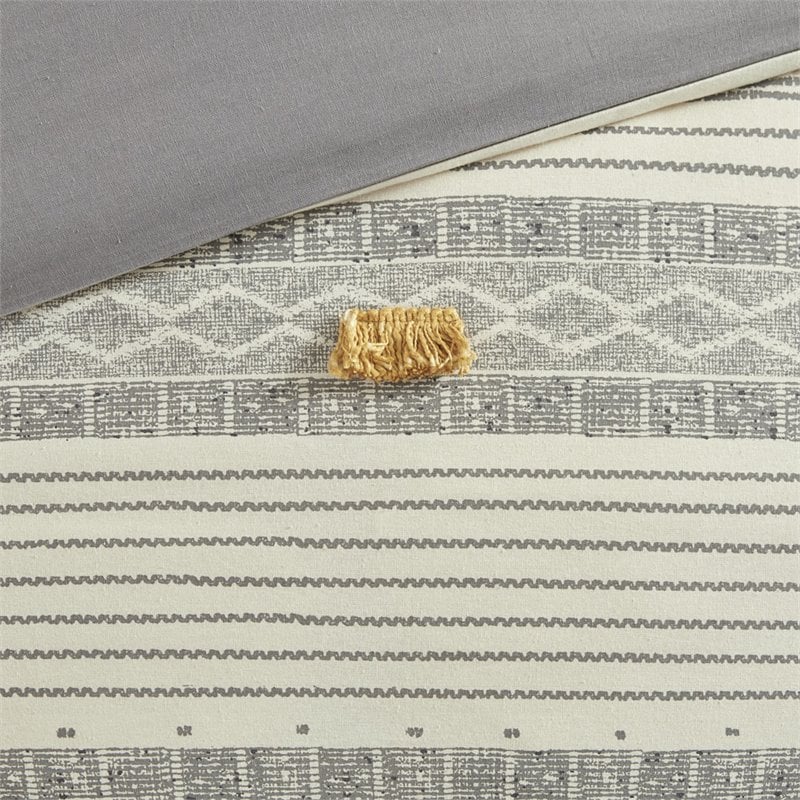 INK+IVY Cody 3-Piece Cotton Comforter Set w/ 2 Matching Shams in Gray
