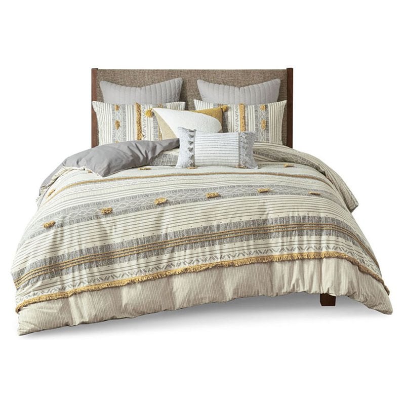 INK+IVY Cody 3-Piece Cotton Comforter Set w/ 2 Matching Shams in Gray
