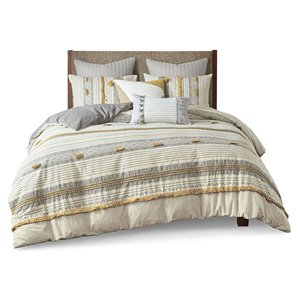 INK+IVY Cody 3-Piece Cotton Comforter Set w/ 2 Matching Shams in Gray