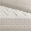 INK+IVY Mila 3-Piece Modern Cotton Printed Comforter Set with Chenille in Brown