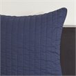 INK+IVY Farmhouse 100 Percent Cotton Quilted Euro Sham in Navy