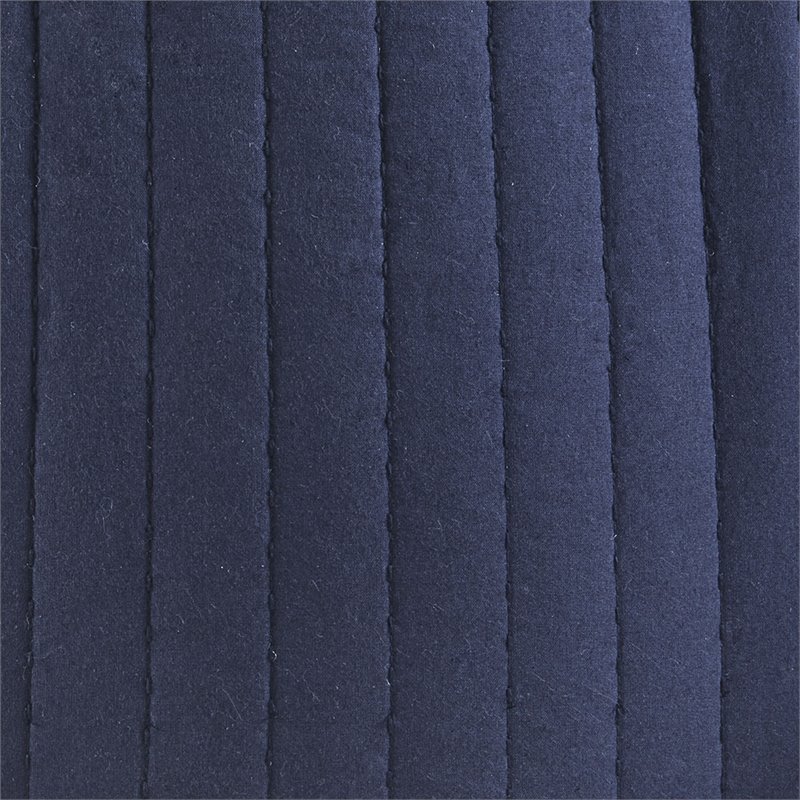 INK+IVY Farmhouse 100 Percent Cotton Quilted Euro Sham in Navy