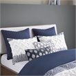 INK+IVY Farmhouse 100 Percent Cotton Quilted Euro Sham in Navy