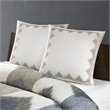 INK+IVY Contemporary 100 Percent Cotton Embroidered Euro Sham in White