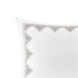 INK+IVY Contemporary 100 Percent Cotton Embroidered Euro Sham in White