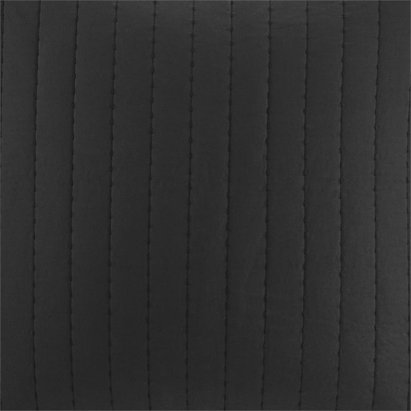 INK+IVY Contemporary 100 Percent Cotton Percale Embroidered Euro Sham in Black