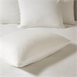 N Natori Hanae 3-Piece Polyester Yarn Dyed Pieced Comforter Set in Cream