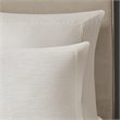 N Natori Hanae 3-Piece Polyester Yarn Dyed Pieced Comforter Set in Cream