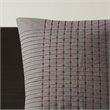 N Natori Modern 100 Percent Cotton Euro Sham with Embroidery in Gray