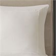 N Natori Modern 100 Percent Polyester Yarn Dyed Pieced Euro Sham in White