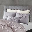 N Natori Oblong Modern Cotton Embroidered Decorative Pillow in Purple