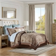 Madison Park Aubrey 12-Piece Polyester Jacquard Comforter Set in Brown