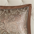 Madison Park Aubrey 12-Piece Polyester Jacquard Comforter Set in Brown
