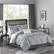 Madison Park Lavine 12-Piece Contemporary Fabric Comforter Set in Blue