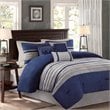 Madison Park Palmer 7-Piece Polyester Microsuede Comforter Set in Blue