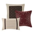 Madison Park Palmer 7-Piece Polyester Microsuede Comforter Set in Red