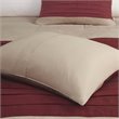 Madison Park Palmer 7-Piece Polyester Microsuede Comforter Set in Red