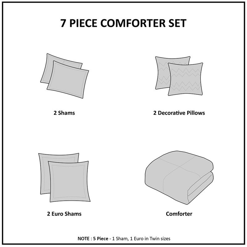 Urban Habitat Brooklyn 5-Piece Cotton Jacquard Comforter Set in Charcoal