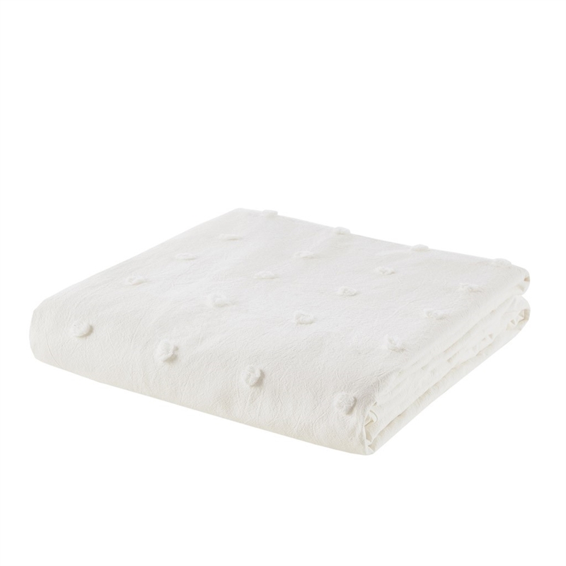 Urban Habitat Brooklyn 5-Piece Farmhouse Cotton Jacquard Duvet Cover Set - Ivory