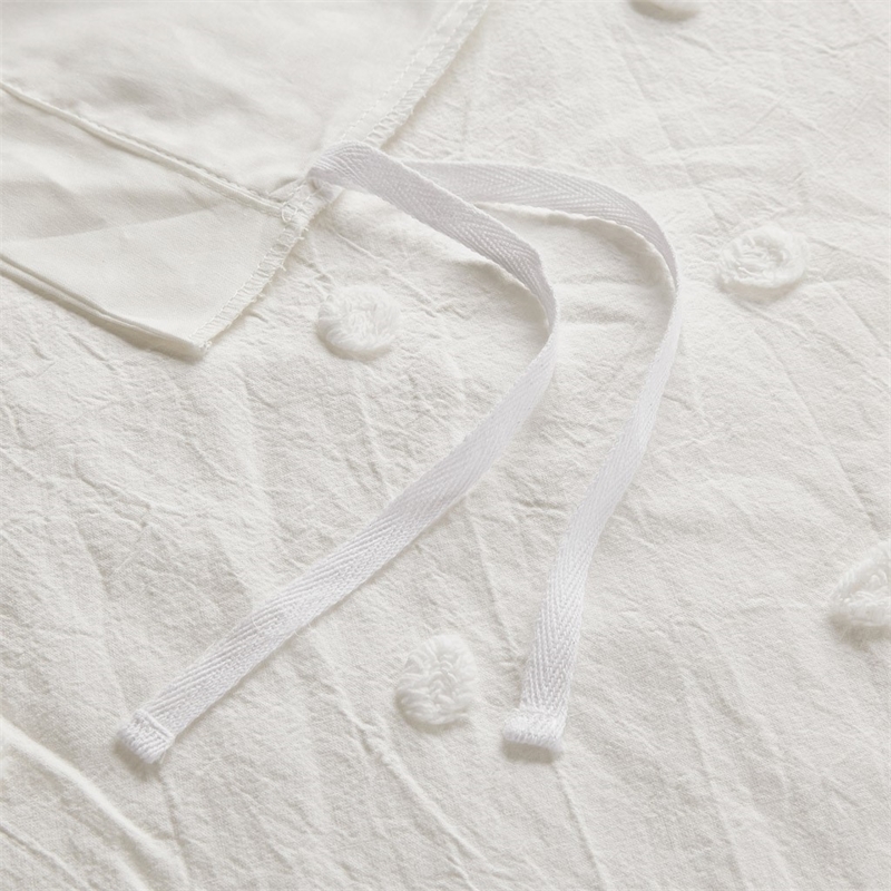 Urban Habitat Brooklyn 5-Piece Farmhouse Cotton Jacquard Duvet Cover Set - Ivory