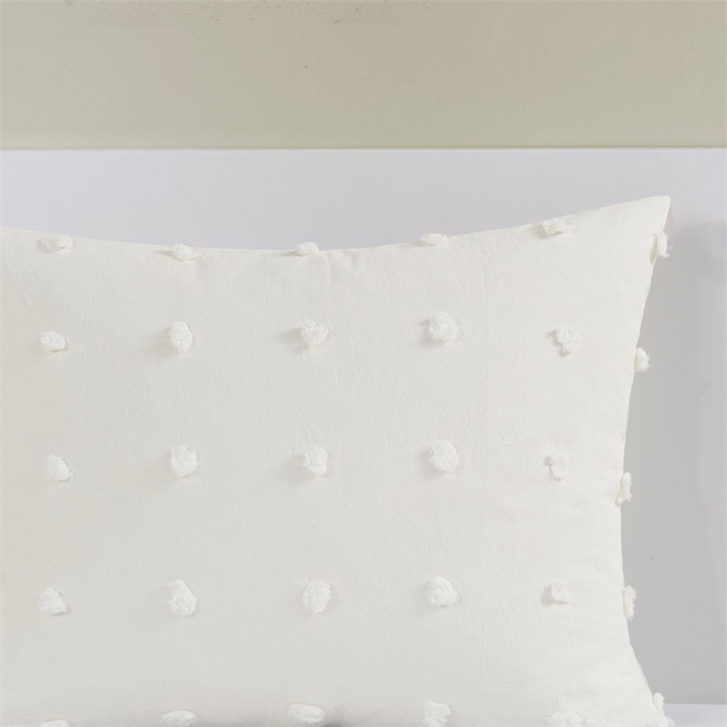 Urban Habitat Brooklyn 5-Piece Farmhouse Cotton Jacquard Duvet Cover Set - Ivory