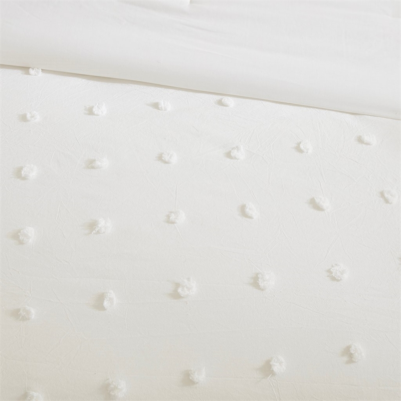 Urban Habitat Brooklyn 5-Piece Farmhouse Cotton Jacquard Duvet Cover Set - Ivory