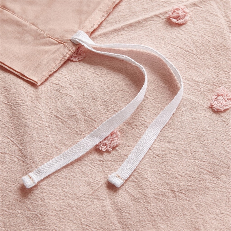 Urban Habitat Brooklyn 5-Piece Farmhouse Cotton Jacquard Duvet Cover Set in Pink