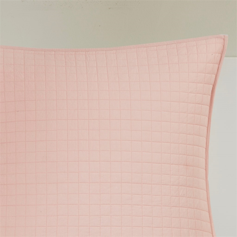 Urban Habitat Brooklyn 5-Piece Farmhouse Cotton Jacquard Duvet Cover Set in Pink