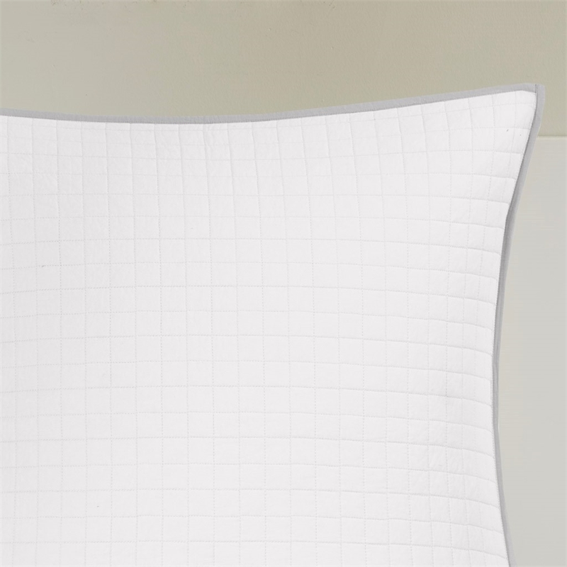 Urban Habitat Brooklyn 5-Piece Farmhouse Cotton Jacquard Duvet Cover Set in Gray