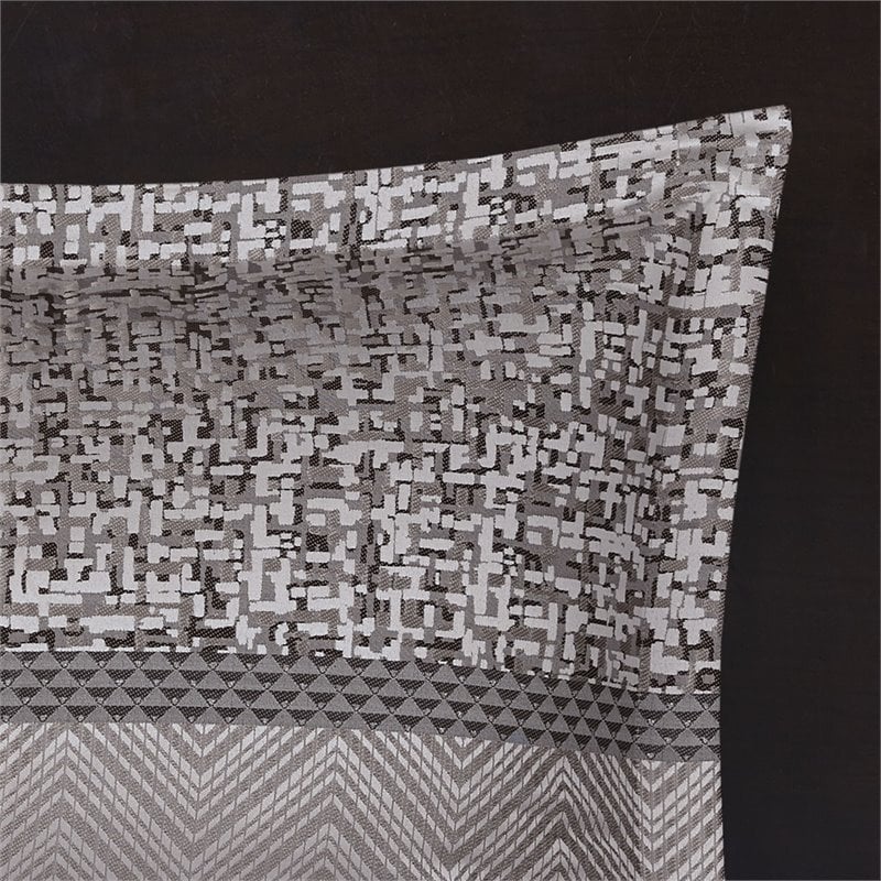 Madison Park Rhapsody 7-Piece Polyester Jacquard Comforter Set in Gray/Taupe