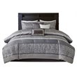 Madison Park Rhapsody 7-Piece Polyester Jacquard Comforter Set in Gray/Taupe