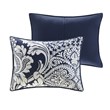 Madison Park Vienna 7-Piece Transitional Cotton Printed Comforter Set in Blue