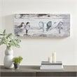Madison Park Traditional MDF Wood Perched Birds Hand Painted Plank in Gray