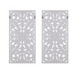 Madison Park Wood Botanical Panel Carved Wall Decor in White (Set of 2)