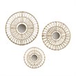 Madison Park 3-Piece Metal Ella Corn Husk Wrapped Metal Wall Decor in Gold