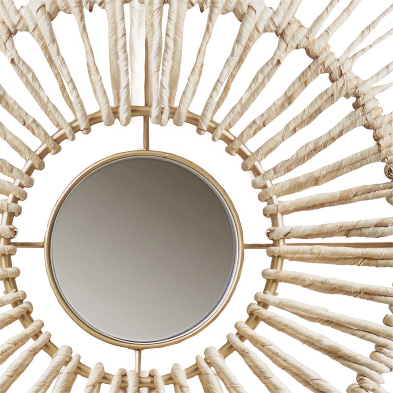 Madison Park 3-Piece Metal Ella Corn Husk Wrapped Metal Wall Decor in Gold