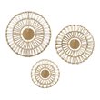 Madison Park 3-Piece Metal Ella Corn Husk Wrapped Metal Wall Decor in Gold