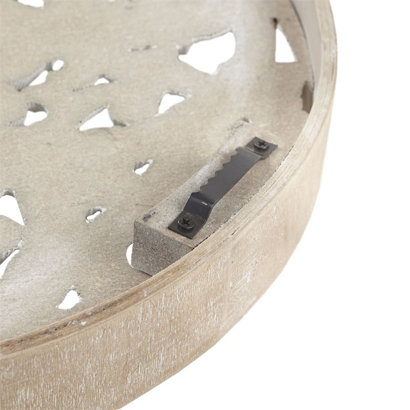 Madison Park 3-Piece Modern Firwood Medallion Trio Wall Decor Set in White